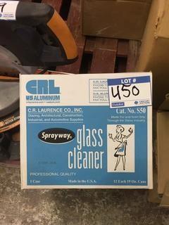 Case of Sprayway Glass Cleaner.