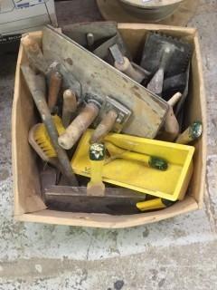 Quantity of Assorted Trowels, Scrapers, Etc.