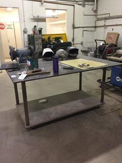 Steel Work Bench, 67" x 48" x 35".