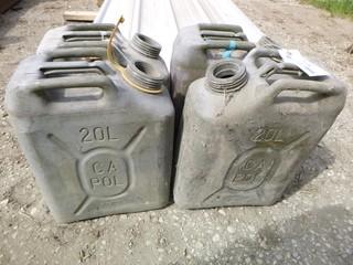 Qty Of (4) 20L Jerry Cans *Note: No Caps*