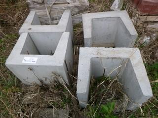 Qty Of (4) 19 3/4in X 16in X 16in Concrete Blocks *Note: Item Cannot Be Removed Until June 2 Unless Mutually Agreed Upon*