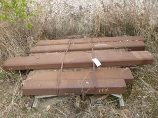 Qty Of 5in X 4in X 4ft Steel Beams