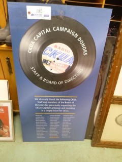 CKUA 21in X 40in Radio Donor Sign