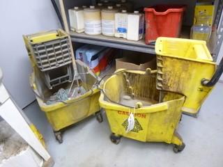 (2) 8gal Mop Buckets C/w Mop