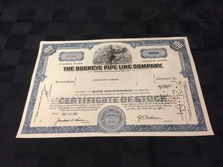 The Buckeye Pipe Line Company Stock Certificate.