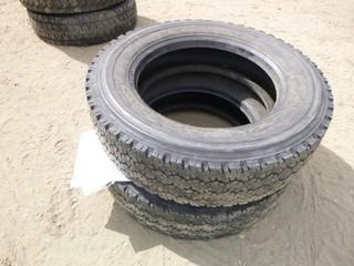 (2) Bridgestone M724 225/70 R19.5 Tires