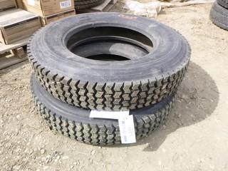 (2) Michelin 8 R19.5 Tires