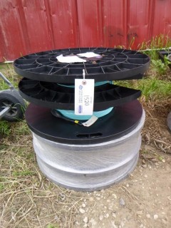 (2) 100m Spools Of 50/125 0M3 LC-LC 6-Fiber Dist Riser 2mm Fanout Cable 