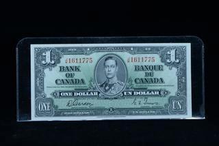 1937 Canada One Dollar Bank Note J/M1611775.