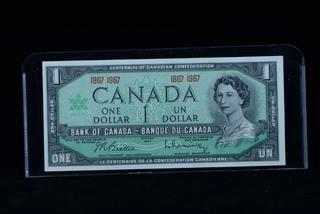 1967 Canada One Dollar Centennial Bank Note - Uncirculated.