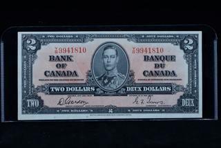 1937 Canada 2 Dollar Bank Note Y/B9941810.