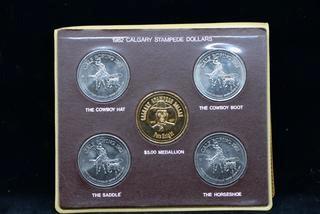 1982 Calgary Stampede Dollars - Set Of 5.