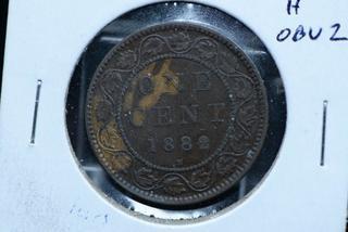 1882 Canada One Cent Coin.