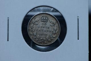 1919 Canada Ten Cent Coin.