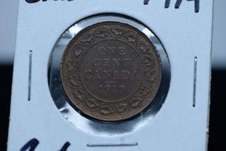 1919 Canada One Cent Coin.