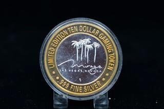 The Mirage Las Vegas, Nevada Fine Silver .999 Casino Chip.