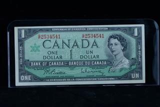 1967 Canada One Dollar Bank Note G/P2534541.