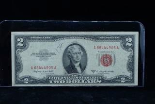 1953B USA Two Dollar Bank Note A68444905A.