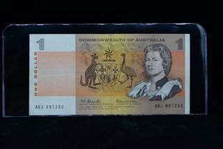 Australia One Dollar Bank Note ABJ091260.