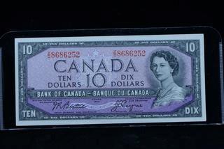 1954 Canada 10 Dollar Bank Note Z/D8686252.