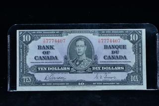 1937 Canada 10 Dollar Bank Note T/D7774407.