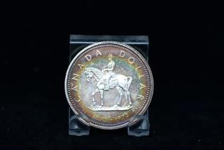 1973 Canada RCMP Silver Dollar - Toned.