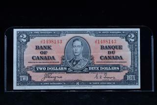 1937 Canada Two Dollar Bank Note J/R1498143.