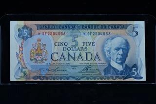 1972 Canada 5 Dollar Replacement Bank Note *SF2504536.