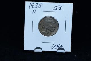 1938D USA Buffalo Nickel.