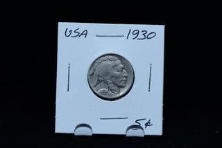 1930 USA Buffalo Nickel.