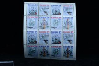 Canada 34 Cent Stamps Sheet.