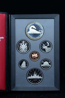 1986 Canada Double Dollar Proof Set With Silver Dollar.