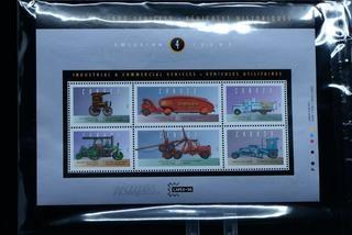 Canada Industrial & Commercial Vehicles Stamp Sheet.