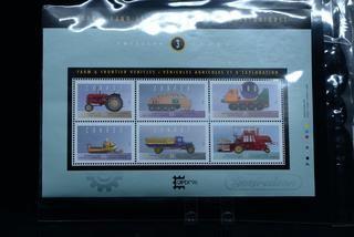 Canada Farm & Frontier Vehicles Stamp Sheet.