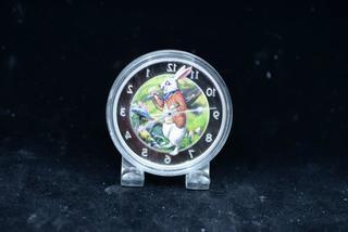 Peter Rabbit One Troy Ounce Clock Silver Coin.