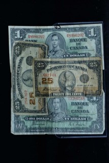 Assortment Of Early Canada Bank Notes.