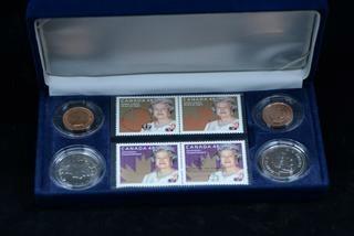 1953 - 2003 Canada Coronation Coin And Stamp Set.