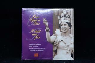 Once Upon A Time Keepsake Booklet With 10 Coins Queen Elizabeth.