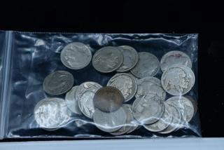 Assortment Of USA Buffalo Nickels And Indian Head Pennies.