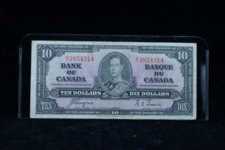 1937 Canada 10 Dollar Bank Note E/T3854314.