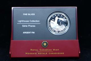 Canada Lighthouse .9999 Fine Silver 1 Troy Oz Coin.