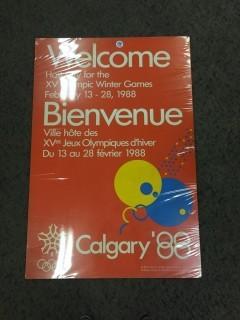 Welcome Sign For Calgary '88 Winter Olympics, 48"x 32".