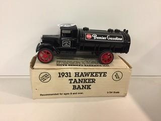 Ertl 1931 Hawkeye Tanker Diecast Coin Bank.