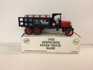 Ertl 1925 Kenworth Stake Truck Diecast Coin Bank.