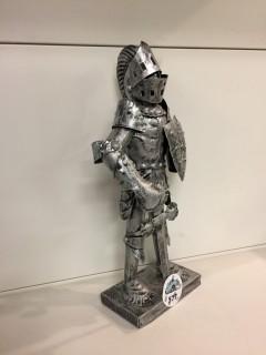 Tin Knight Statue, 12"H.