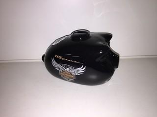 Harley Davidson Ceramic Piggy Bank.