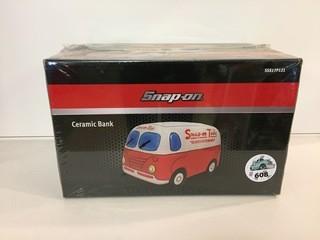 Snap On Ceramic Coin Bank.