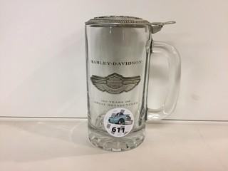 Harley Davidson 100 Years Beer Stein With Pewter Lid.