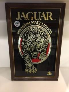 Jaguar Malt Liquor Framed Picture, 22-1/2" x 15".