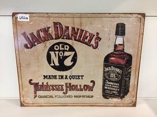 Jack Daniels Tin Sign, 16" x 12-1/2".